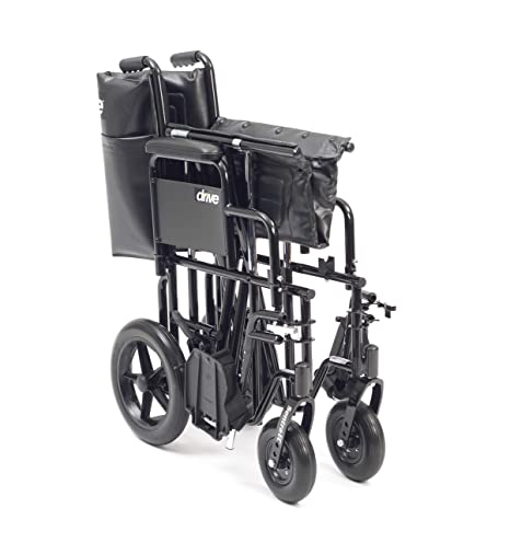 Drive DeVilbiss STD22ECDDATS-Sfblk Sentra Wheelchair, 22", Black, Ts