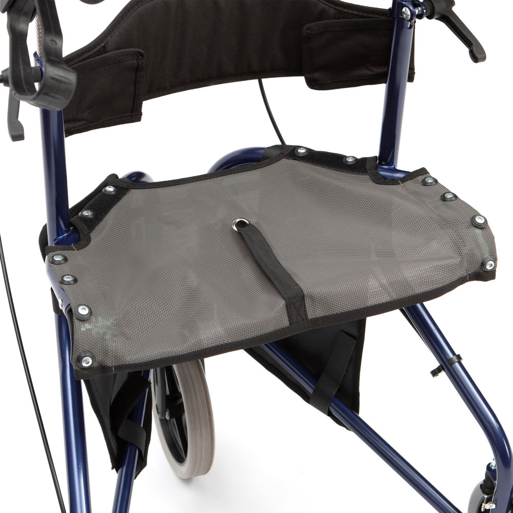 Steel Tri Walker with Seat - Blue