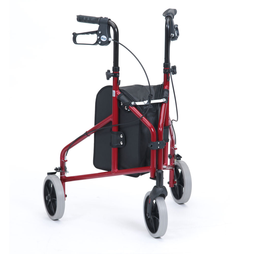 Aluminium Tri Walker with Bag (Box of 2) - Red (2 per carton / priced per unit)