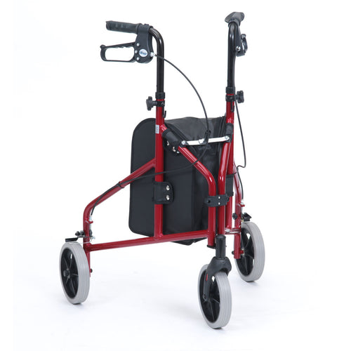 Aluminium Tri Walker with Bag (Box of 2) - Red (2 per carton / priced per unit)
