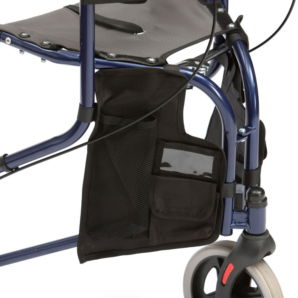 Steel Tri Walker with Seat - Blue