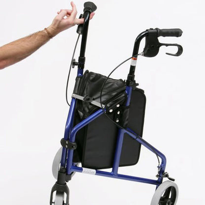 Aluminium Tri Walker with Bag (Box of 2) - Blue (2 per carton / priced per unit)